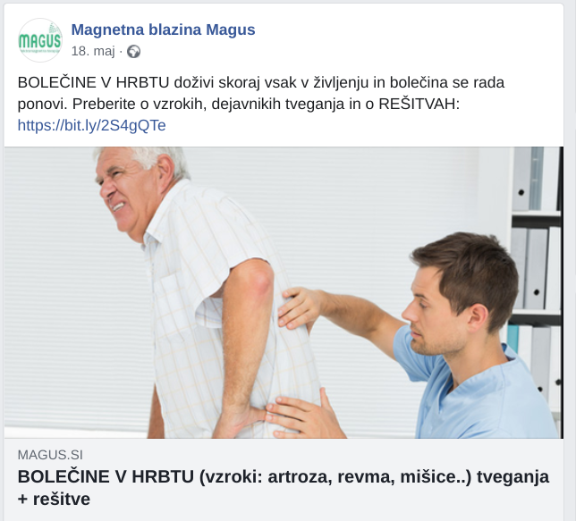 spletni marketing - bolečine v hrbtu in medenici